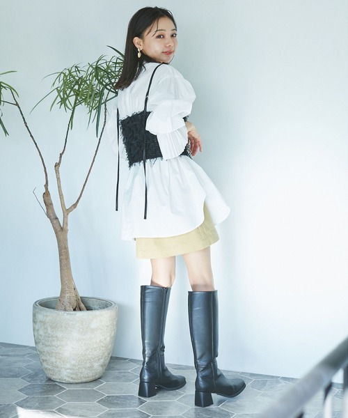 VIS(ビス)の「【STAYC/YOON着用】リボンテープビスチェ(キャミソール・レディース・ブラック/キナリ・FREE)」の20枚目の写真