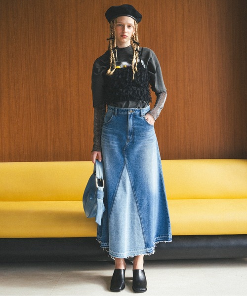 VIS(ビス)の「【STAYC/YOON着用】リボンテープビスチェ(キャミソール・レディース・ブラック/キナリ・FREE)」の8枚目の写真