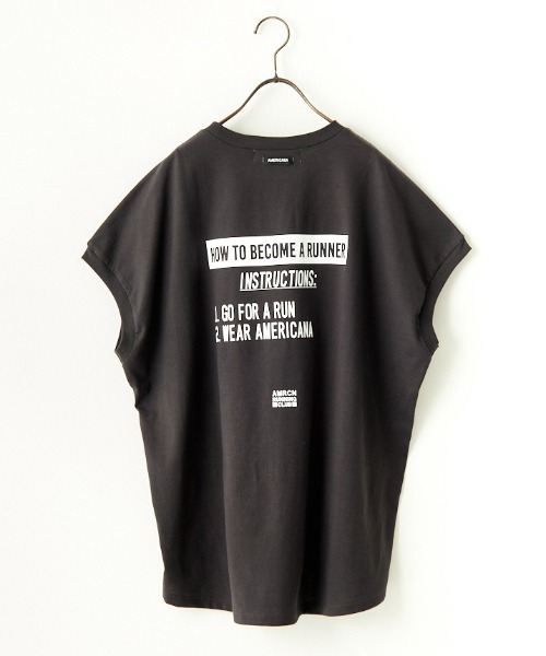 AMERICANA（アメリカーナ）の「【CLASSY. 5月号掲載】[Americana×JEANS FACTORY/アメリカーナ×ジーンズファクトリー] 別注 ラウンドヘム バックプリントTシャツ（Tシャツ/カットソー・レディース・スミクロ/ホワイト/ライトグレー・F）」の13枚目の写真