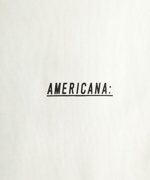 AMERICANA（アメリカーナ）の「【CLASSY. 5月号掲載】[Americana×JEANS FACTORY/アメリカーナ×ジーンズファクトリー] 別注 ラウンドヘム バックプリントTシャツ（Tシャツ/カットソー・レディース・スミクロ/ホワイト/ライトグレー・F）」の8枚目の写真