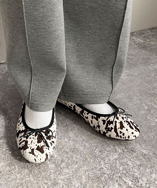 REMME（レメ）の「【REMME/レメ】レザーバレーシューズ（バレエシューズ・レディース・ベージュ/グリーン/シルバー/ブラック系その他/ブラック・38/37）」の17枚目の写真