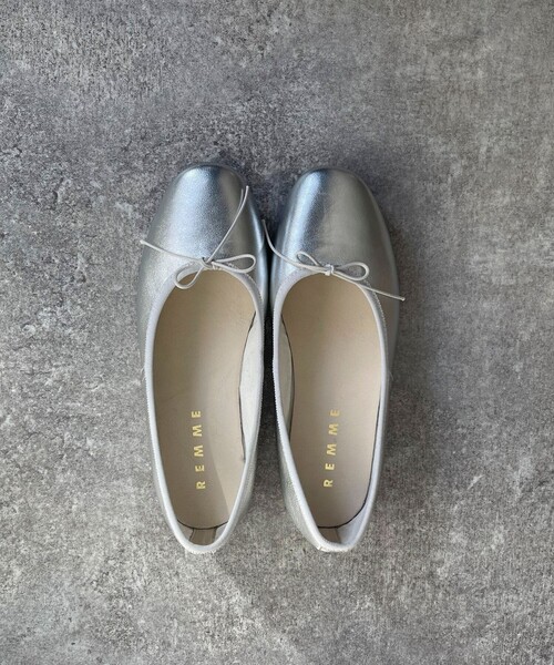 REMME（レメ）の「【REMME/レメ】レザーバレーシューズ（バレエシューズ・レディース・ベージュ/グリーン/シルバー/ブラック系その他/ブラック・38/37）」の13枚目の写真