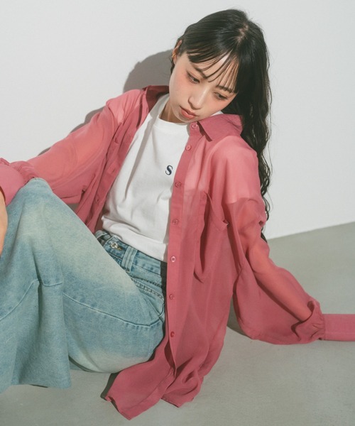 ダブルポケットオーバーシアーシャツ（シャツ/ブラウス）｜VANNIE U