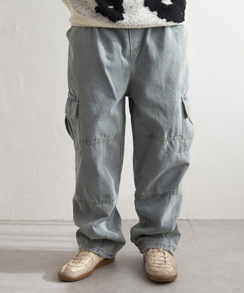 VENCEEXCHANGE(ヴァンスエクスチェンジ)の「ワイドデニムカーゴ(デニムパンツ・メンズ・ブラック/ブルー・M/L)」の8枚目の写真