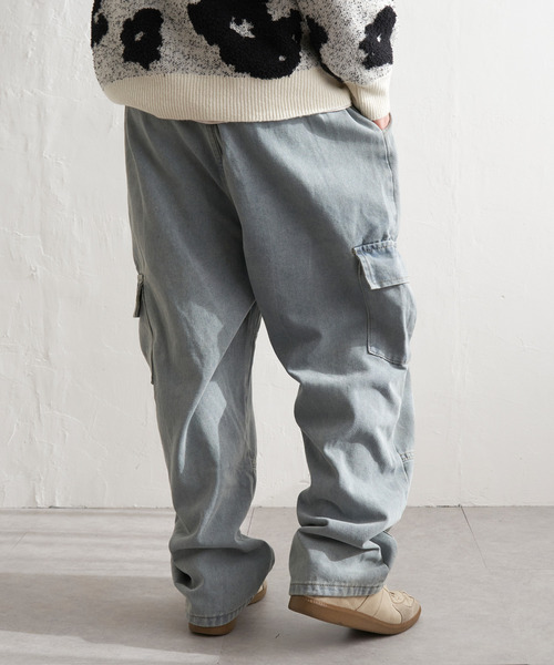 VENCEEXCHANGE(ヴァンスエクスチェンジ)の「ワイドデニムカーゴ(デニムパンツ・メンズ・ブラック/ブルー・M/L)」の7枚目の写真