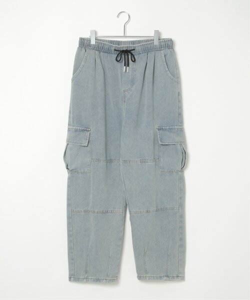 VENCEEXCHANGE(ヴァンスエクスチェンジ)の「ワイドデニムカーゴ(デニムパンツ・メンズ・ブラック/ブルー・M/L)」の3枚目の写真