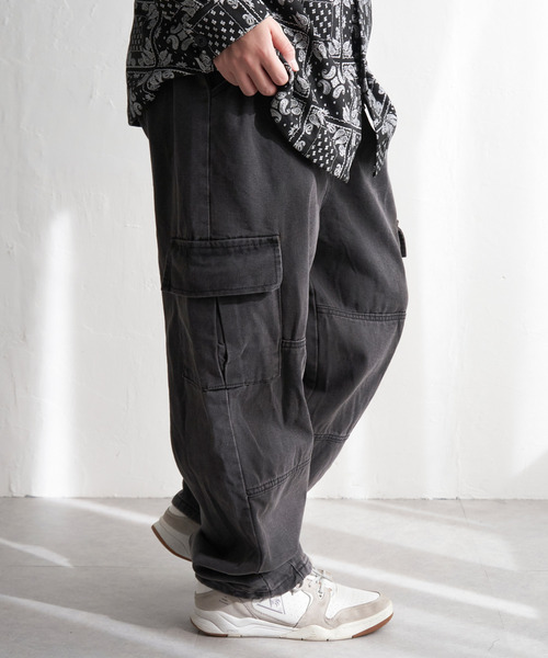 VENCEEXCHANGE(ヴァンスエクスチェンジ)の「ワイドデニムカーゴ(デニムパンツ・メンズ・ブラック/ブルー・M/L)」の12枚目の写真