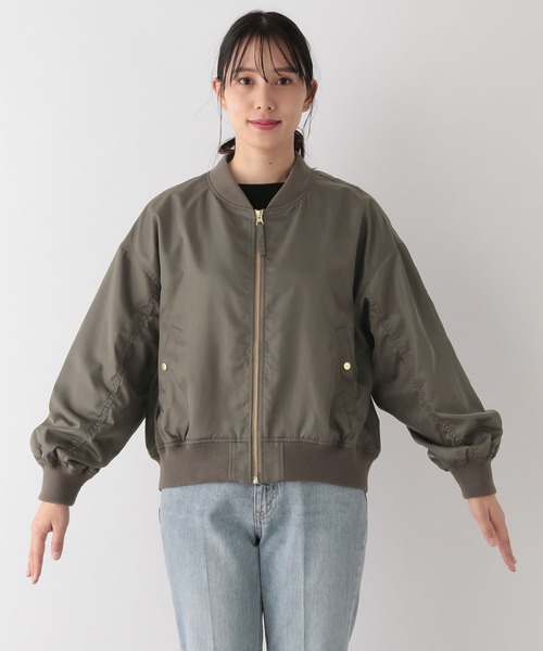 GLOBAL WORK（グローバルワーク）の「撥水軽やかMA-1/975890（MA-1・レディース・ベージュ/アイボリー/グレー/カーキ・REGULAR/SHORT）」の22枚目の写真