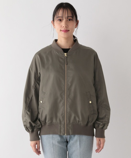 GLOBAL WORK（グローバルワーク）の「撥水軽やかMA-1/975890（MA-1・レディース・ベージュ/アイボリー/グレー/カーキ・REGULAR/SHORT）」の18枚目の写真