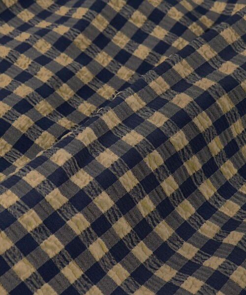 BRANSHES（ブランシェス）の「【お揃い】ギンガムチェック柄半袖シャツ（シャツ/ブラウス・キッズ・ネイビー/グリーン・90/100/110/120/130/140/150）」の5枚目の写真