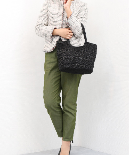 cache cache（カシュ カシュ）の「カシュカシュ cachecache / メタリックコード柄編みトートバッグ（トートバッグ・レディース・マルチ/シルバー/ブラック/ホワイト/シルバー系その他・FREE）」の17枚目の写真