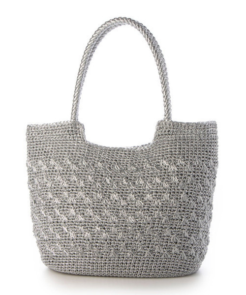 cache cache（カシュ カシュ）の「カシュカシュ cachecache / メタリックコード柄編みトートバッグ（トートバッグ・レディース・マルチ/シルバー/ブラック/ホワイト/シルバー系その他・FREE）」の19枚目の写真