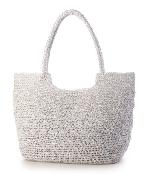 cache cache（カシュ カシュ）の「カシュカシュ cachecache / メタリックコード柄編みトートバッグ（トートバッグ・レディース・マルチ/シルバー/ブラック/ホワイト/シルバー系その他・FREE）」の14枚目の写真