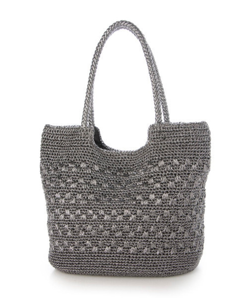 cache cache（カシュ カシュ）の「カシュカシュ cachecache / メタリックコード柄編みトートバッグ（トートバッグ・レディース・マルチ/シルバー/ブラック/ホワイト/シルバー系その他・FREE）」の6枚目の写真