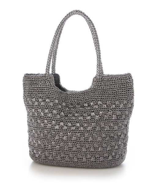 cache cache（カシュ カシュ）の「カシュカシュ cachecache / メタリックコード柄編みトートバッグ（トートバッグ・レディース・マルチ/シルバー/ブラック/ホワイト/シルバー系その他・FREE）」の13枚目の写真