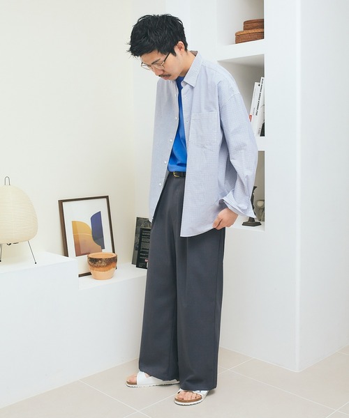 SHIPS.me(シップスミー)の「【ZOZO限定】SHIPS.me: リラックスワイドシャツ(シャツ/ブラウス・メンズ・グリーン/ホワイト/ダークグレー/ブラック・XS/XL/L/M/S)」の7枚目の写真