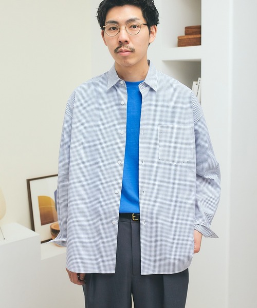 SHIPS.me(シップスミー)の「【ZOZO限定】SHIPS.me: リラックスワイドシャツ(シャツ/ブラウス・メンズ・グリーン/ホワイト/ダークグレー/ブラック・XS/XL/L/M/S)」の9枚目の写真