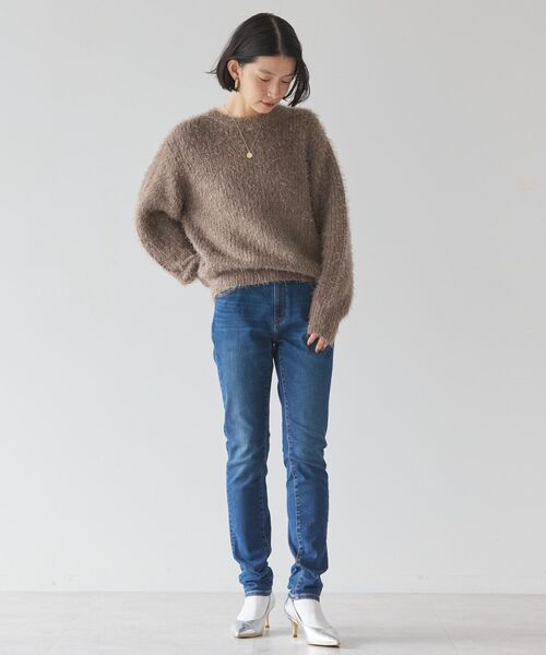AMERICAN HOLIC(アメリカンホリック)の「【WEB限定】スキニーフィットデニム(+3cm)(デニムパンツ・レディース・インディゴブルー/ブラック/ワンウォッシュ・L/XL/XS/S/M)」の9枚目の写真