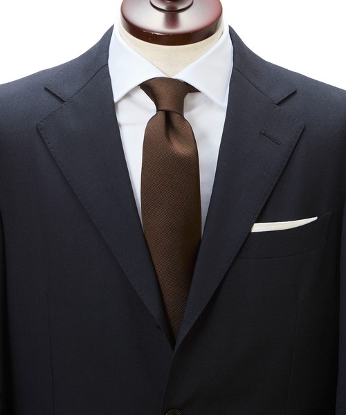 Cricket（クリケット）の「【CRICKET】クリケット レップ織り メランジ無地柄 ネクタイ 日本製（ネクタイ・メンズ・イエロー/ブラウン/グリーン/ブルー/チャコールグレー/ライトグレー/ネイビー・FREE）」の4枚目の写真