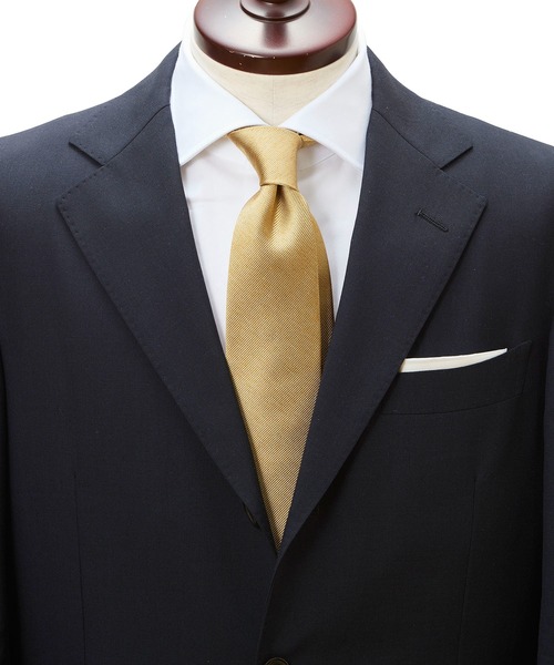 Cricket（クリケット）の「【CRICKET】クリケット レップ織り メランジ無地柄 ネクタイ 日本製（ネクタイ・メンズ・イエロー/ブラウン/グリーン/ブルー/チャコールグレー/ライトグレー/ネイビー・FREE）」の7枚目の写真