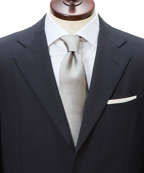 Cricket（クリケット）の「【CRICKET】クリケット レップ織り メランジ無地柄 ネクタイ 日本製（ネクタイ・メンズ・イエロー/ブラウン/グリーン/ブルー/チャコールグレー/ライトグレー/ネイビー・FREE）」の3枚目の写真