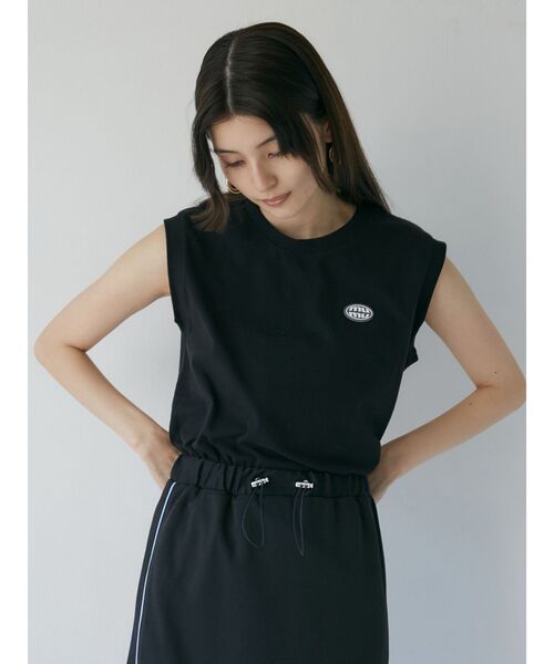 MURUA（ムルーア）の「ロゴノースリーブトップス（タンクトップ・レディース・ホワイト/ライトブルー/ブラック/ネイビー/イエロー・FREE）」の9枚目の写真