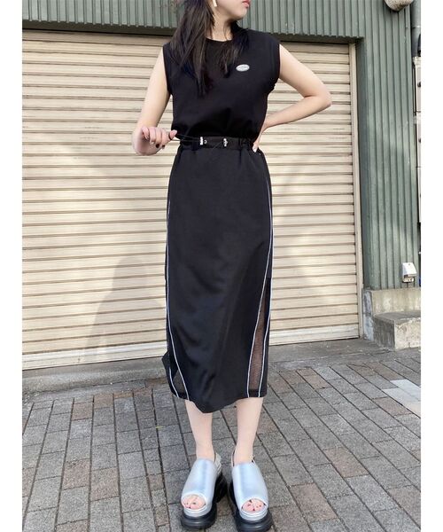 MURUA（ムルーア）の「ロゴノースリーブトップス（タンクトップ・レディース・ホワイト/ライトブルー/ブラック/ネイビー/イエロー・FREE）」の22枚目の写真