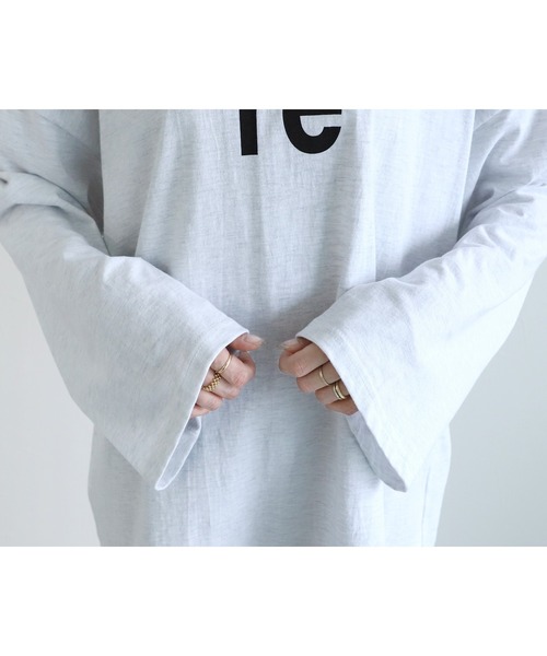reca（レカ）の「【選べる2タイプ！】大人のワイドスリーブロゴプルオーバー（Tシャツ/カットソー・レディース・ブラック/ナチュラル/ブルー/チャコール/ホワイト系その他/ホワイト・FREE）」の18枚目の写真