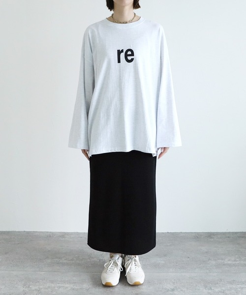 reca（レカ）の「【選べる2タイプ！】大人のワイドスリーブロゴプルオーバー（Tシャツ/カットソー・レディース・ブラック/ナチュラル/ブルー/チャコール/ホワイト系その他/ホワイト・FREE）」の9枚目の写真