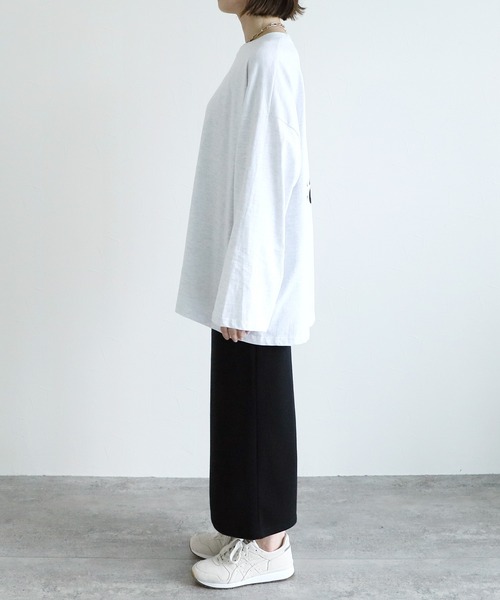 reca（レカ）の「【選べる2タイプ！】大人のワイドスリーブロゴプルオーバー（Tシャツ/カットソー・レディース・ブラック/ナチュラル/ブルー/チャコール/ホワイト系その他/ホワイト・FREE）」の10枚目の写真