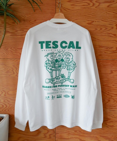 The Endless Summer（エンドレスサマー）の「【WEB / FLAG SHOP限定】TES CAL DINER LONG SLEEVE T /オーバーサイズ・ビッグシルエット・ロンT（Tシャツ/カットソー・メンズ・イエロー/レッド/グリーン/ブルー・SMALL/MEDIUM/LARGE/X-LARGE）」の8枚目の写真