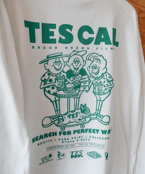 The Endless Summer（エンドレスサマー）の「【WEB / FLAG SHOP限定】TES CAL DINER LONG SLEEVE T /オーバーサイズ・ビッグシルエット・ロンT（Tシャツ/カットソー・メンズ・イエロー/レッド/グリーン/ブルー・SMALL/MEDIUM/LARGE/X-LARGE）」の9枚目の写真