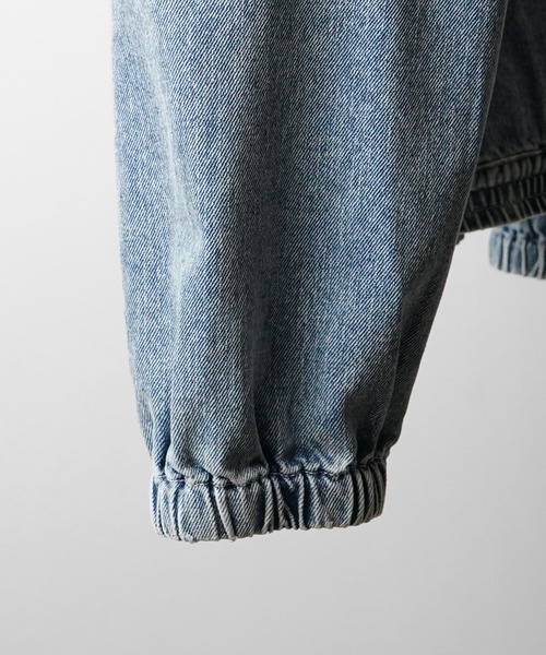 ILL'S（イルズ）の「ビッグシルエット ヴィンテージライク ケミカルウォッシュ加工 切り替えデニムブルゾン ジャケット【ILL'S】（デニムジャケット・メンズ・ブラック/ブラック系その他/ブルー・M/L）」の10枚目の写真