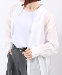 スムースコットン クルーネック タンクトップ/無地 ボーダー柄/ノースリーブTシャツ レディース