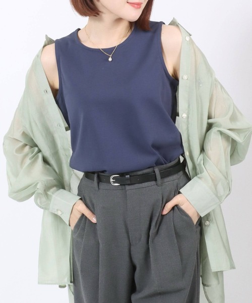 セール】スムースコットン クルーネックタンクトップ レディース