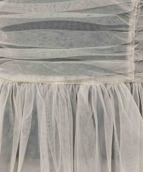 mysty woman（ミスティウーマン）の「ギャザーチュールキャミソール　114944（キャミソール・レディース・ブルー/アイボリー/グレイッシュベージュ・FREE）」の17枚目の写真