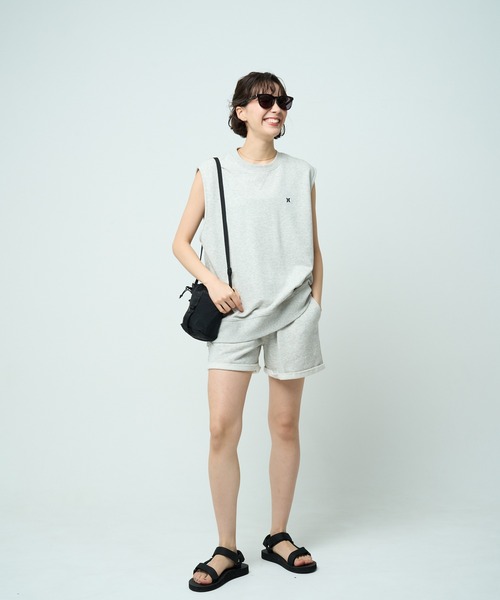 【Hurley:ハーレー】W TERRY ICON SHORTS レディーススウェットショーツ 吸汗速乾（スウェットパンツ）｜Hurley （ハーレー）