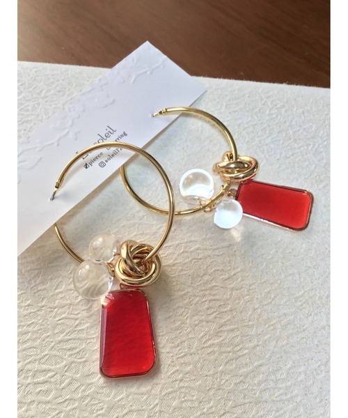 【Le soleil】ビビットカラー フープピアス(MA)（ピアス（両耳用））｜tone（トーン）