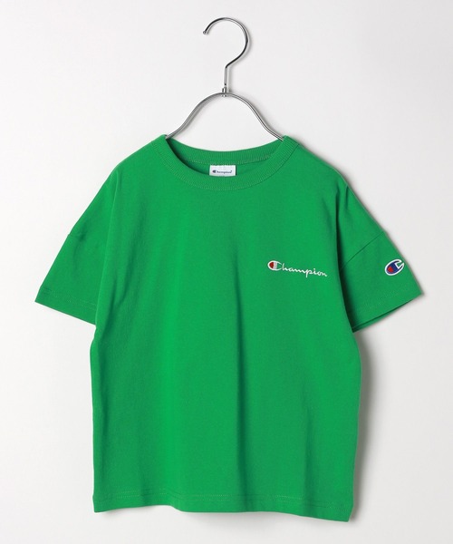 Champion（チャンピオン）の「【Champion(チャンピオン)】ルーズフィットショートスリーブT(KIDS)（Tシャツ/カットソー・キッズ・ブラック/グレー/オフホワイト/ブルー/イエロー/グリーン/ネイビー/ターコイズブルー/ピンク・140cm/120cm/130cm/150cm/160cm/110cm）」の4枚目の写真