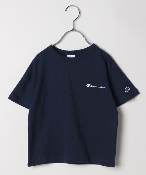 Champion（チャンピオン）の「【Champion(チャンピオン)】ルーズフィットショートスリーブT(KIDS)（Tシャツ/カットソー・キッズ・ブラック/グレー/オフホワイト/ブルー/イエロー/グリーン/ネイビー/ターコイズブルー/ピンク・140cm/120cm/130cm/150cm/160cm/110cm）」の22枚目の写真