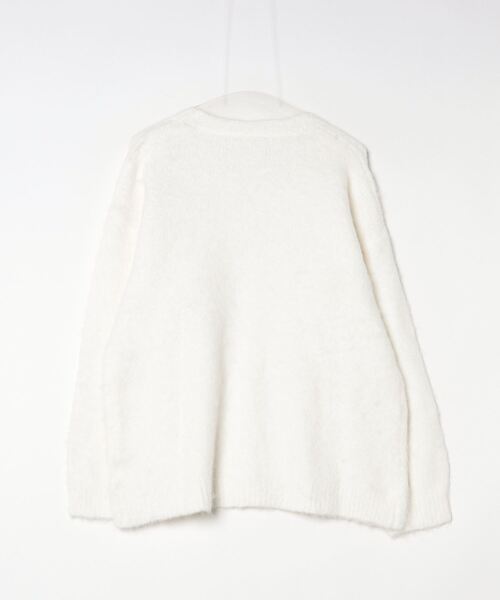 byYOUANCE(バイユアンス)の「ウール混起毛カーディガン(カーディガン/ボレロ・レディース・オフホワイト/杢グレー/ブルー/ダークグレー・FREE)」の5枚目の写真