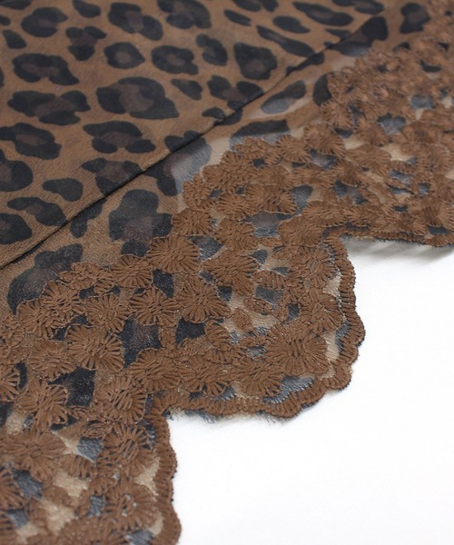 RNA(アールエヌエー)の「E4989 刺繍デタッチャブルカラー(ストール/ショール・レディース・レオパード/アクア/イエロー・FREE)」の9枚目の写真