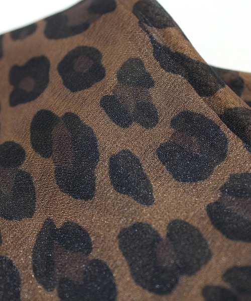 RNA(アールエヌエー)の「E4989 刺繍デタッチャブルカラー(ストール/ショール・レディース・レオパード/アクア/イエロー・FREE)」の10枚目の写真