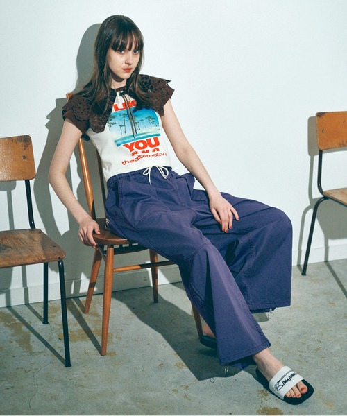 RNA(アールエヌエー)の「E4989 刺繍デタッチャブルカラー(ストール/ショール・レディース・レオパード/アクア/イエロー・FREE)」の16枚目の写真