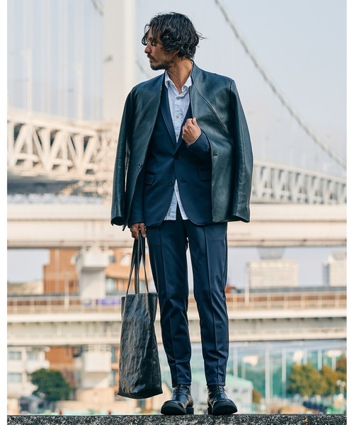 wjk（ダヴルジェイケイ）の「seam jacket（テーラードジャケット・メンズ・ブラック/チャコールグレー・SMALL/MEDIUM/LARGE/X-LARGE）」の11枚目の写真