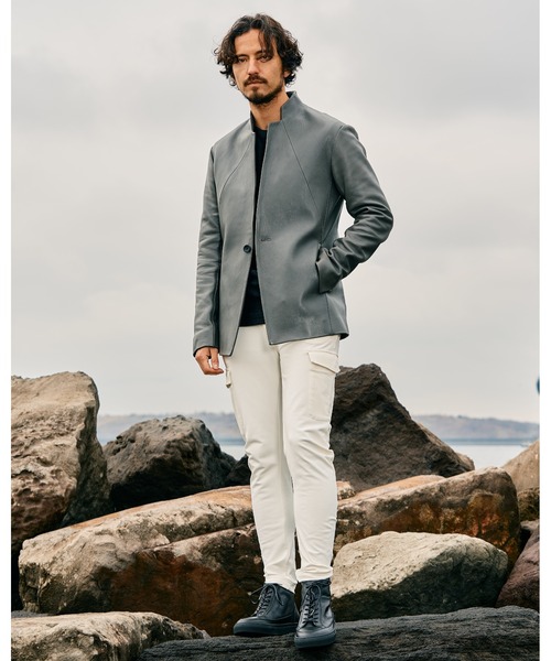 wjk（ダヴルジェイケイ）の「seam jacket（テーラードジャケット・メンズ・ブラック/チャコールグレー・SMALL/MEDIUM/LARGE/X-LARGE）」の12枚目の写真