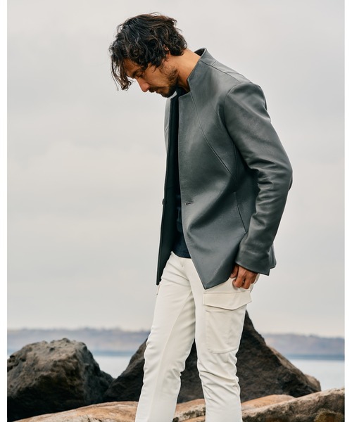 wjk（ダヴルジェイケイ）の「seam jacket（テーラードジャケット・メンズ・ブラック/チャコールグレー・SMALL/MEDIUM/LARGE/X-LARGE）」の13枚目の写真