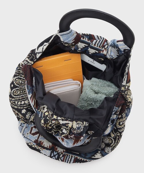 セール】【大草直子さんコラボ】サークルハンドルジャカードBAG