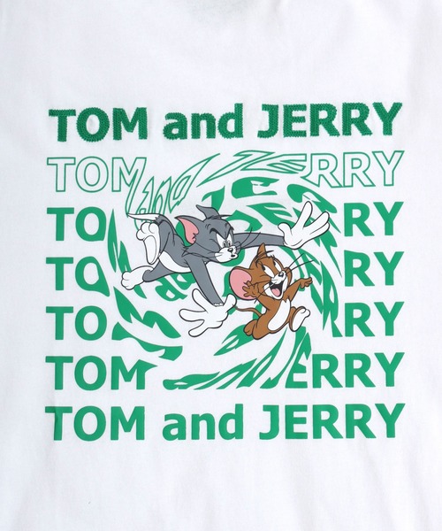 Tom&Jerry(トムアンドジェリー)の「TOM&JERRY(トムとジェリー)キャラクターバックプリント 裾ドロスト半袖Tシャツ メンズ レディース(Tシャツ/カットソー・レディース・ブラック/ブルー/ホワイト系その他/ホワイト・L/M)」の8枚目の写真