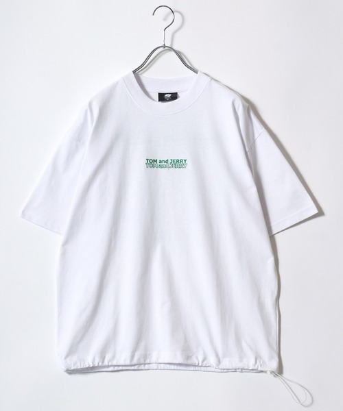 Tom&Jerry(トムアンドジェリー)の「TOM&JERRY(トムとジェリー)キャラクターバックプリント 裾ドロスト半袖Tシャツ メンズ レディース(Tシャツ/カットソー・レディース・ブラック/ブルー/ホワイト系その他/ホワイト・L/M)」の6枚目の写真
